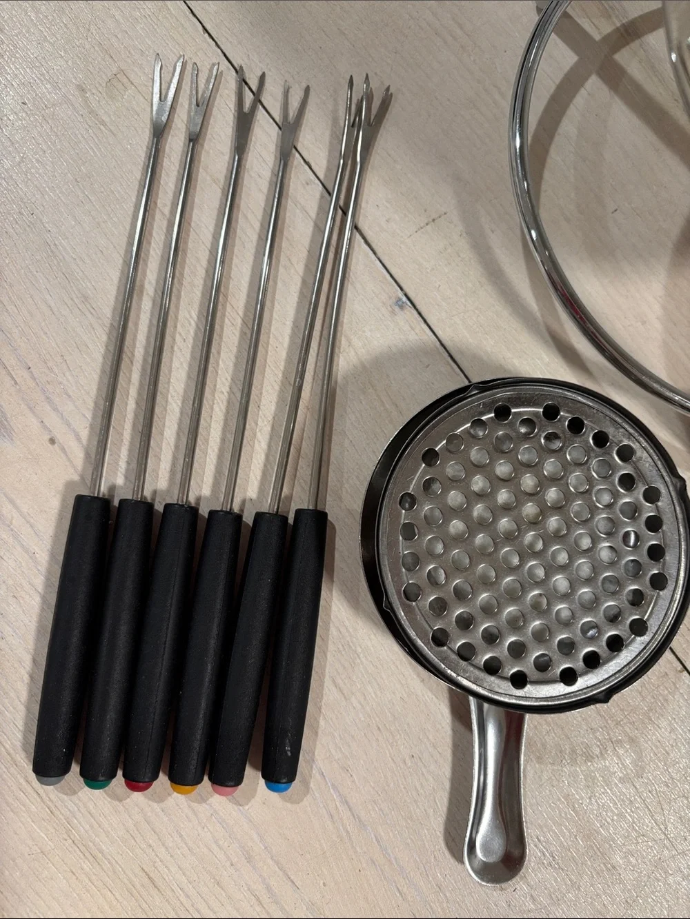 Stainless Steel Fondue Set - 6 Skewers